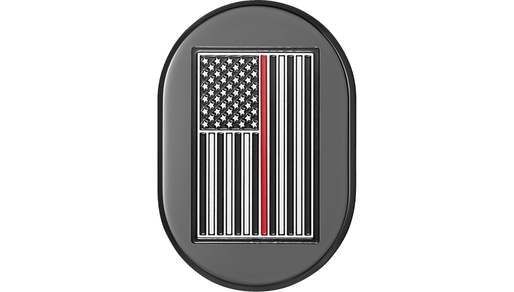 Antenna Cover - Black with Red Line American Flag