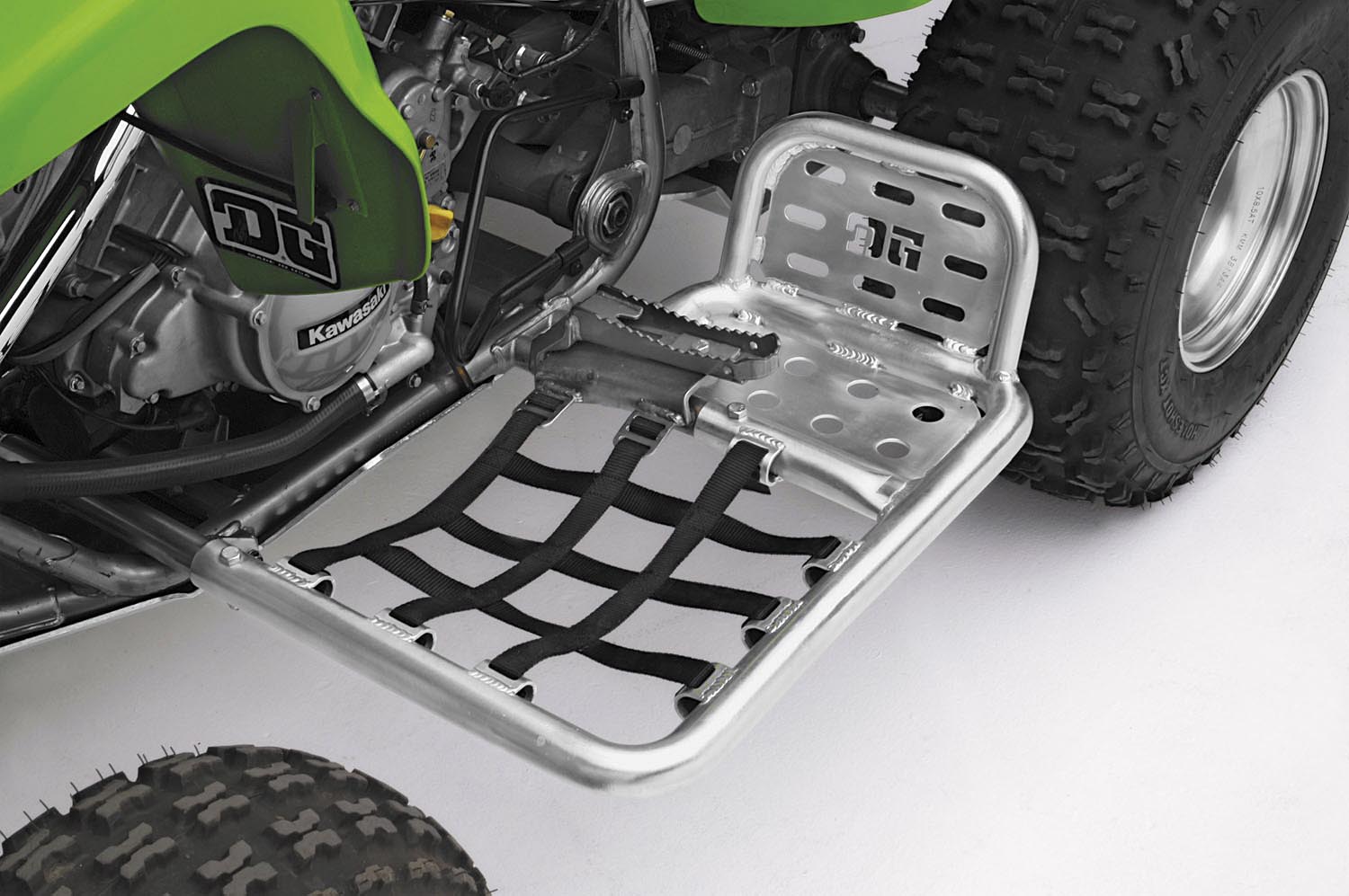 HG Alloy Series Nerf Bars - Silver Bar - Black Web