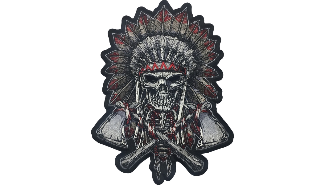 Renegade Skull Embroidered Patch - 10in. W x 12.75in. L