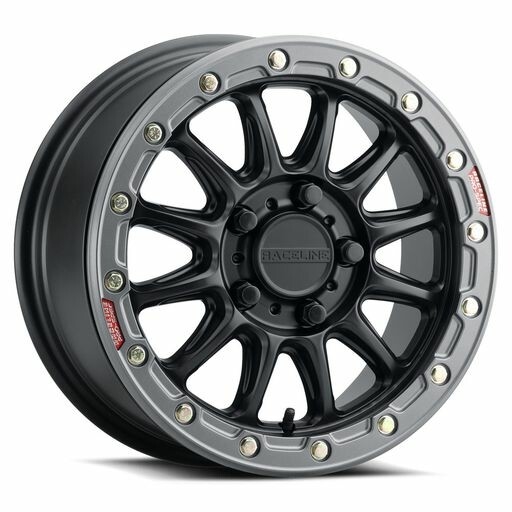 A14 Alpha Beadlock Wheel - 15x7 - 4.5+2.5 (25mm) - 5/4.5 - Black/Gunmetal