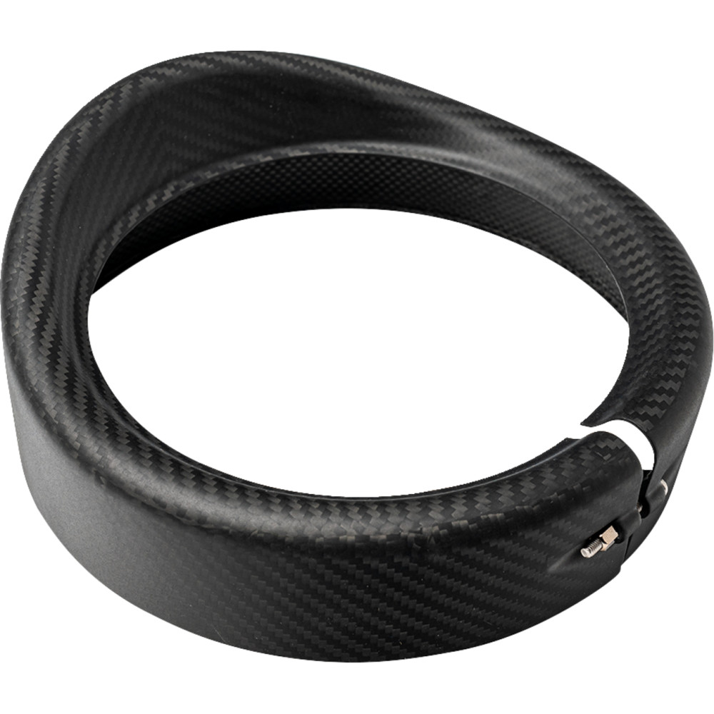 7in. Headlight Trim Ring with Visor - Black Matte