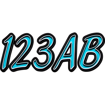 Series 400 Watercraft I.D. Kit - Cyan/ black