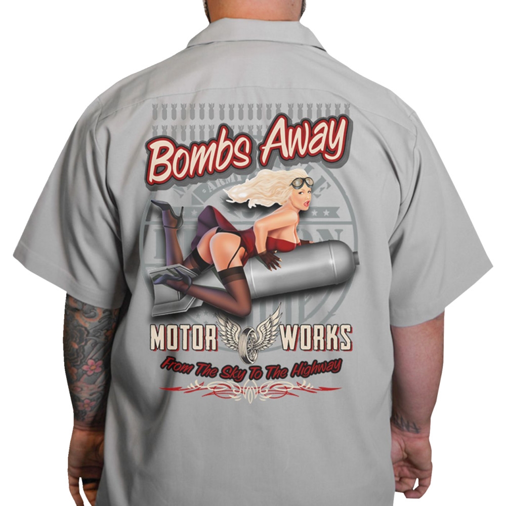 Red Bomber Pinup Shop Shirt