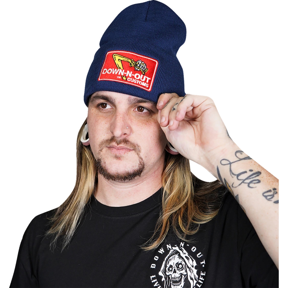 Down-N-Out Shifter Logo Beanie