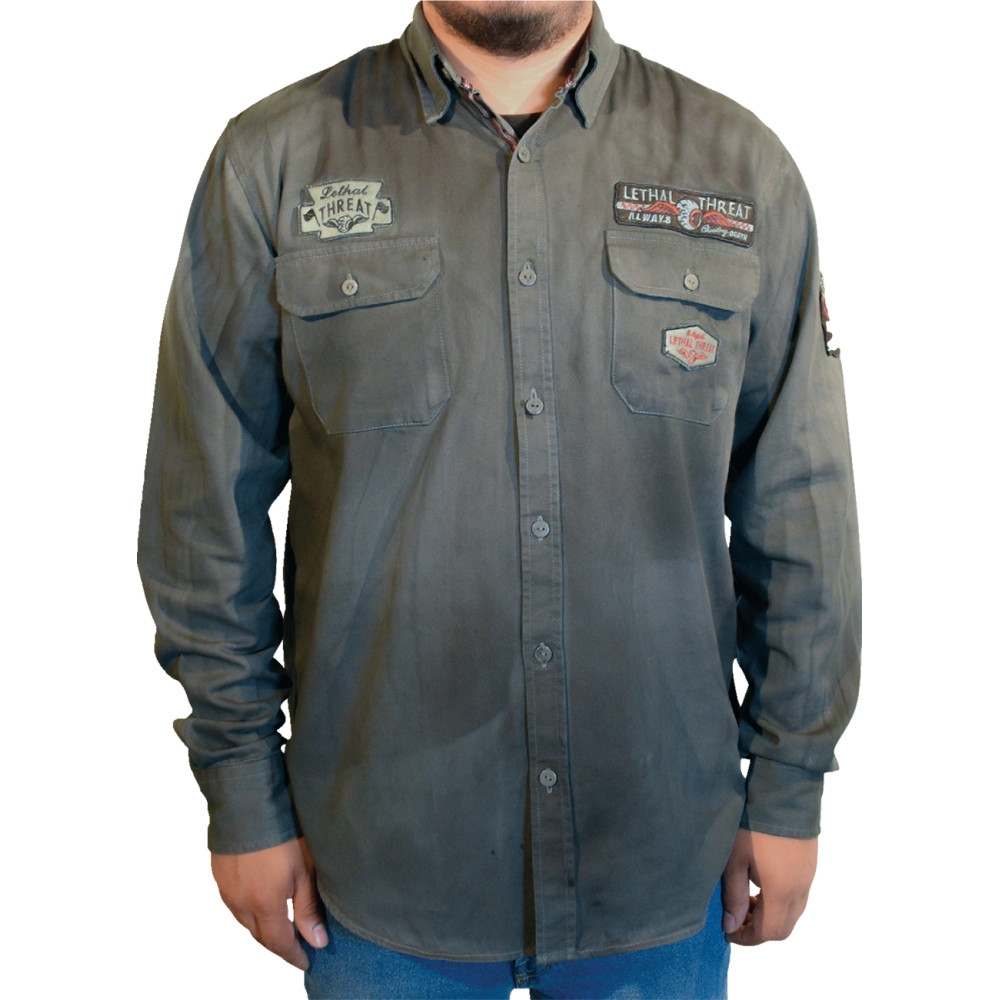 Kustom Kulture Embriodered Long Sleeve Shirt