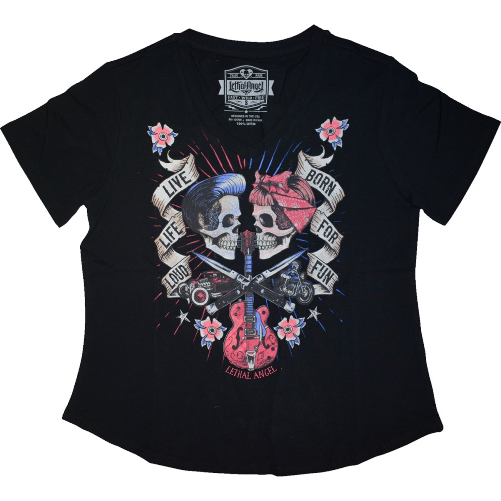 Speed and Sound Womens V-Neck T-Shirt