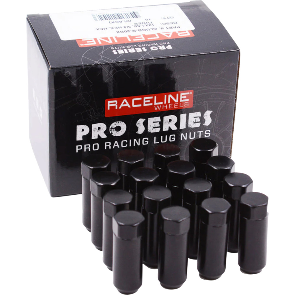 Military Lug Nut - 3/4in. Hex - 12mm x 1.5 - Black
