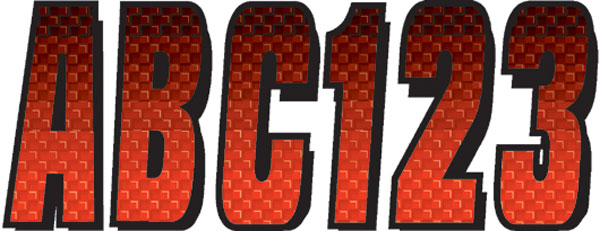 Series 300 Carbon Fiber Registration Kit - Gradation - Red/Black