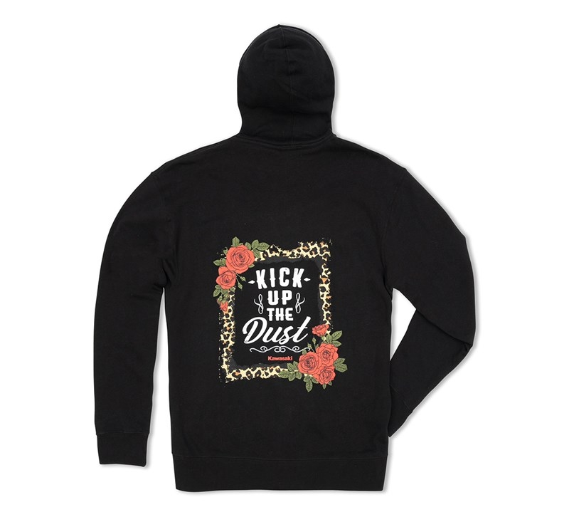 Kawasaki Kick Up The Dust Womens Zip Up Sweatshirt