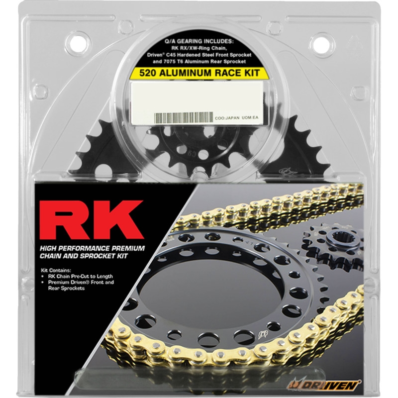 520 Aluminum Race Chain and Sprocket Kit - Gold