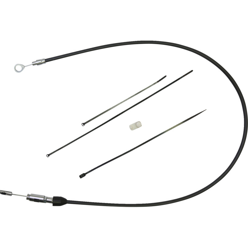 Quick Connect Braided Upper Clutch Cable - 33in. - Black/Chorme