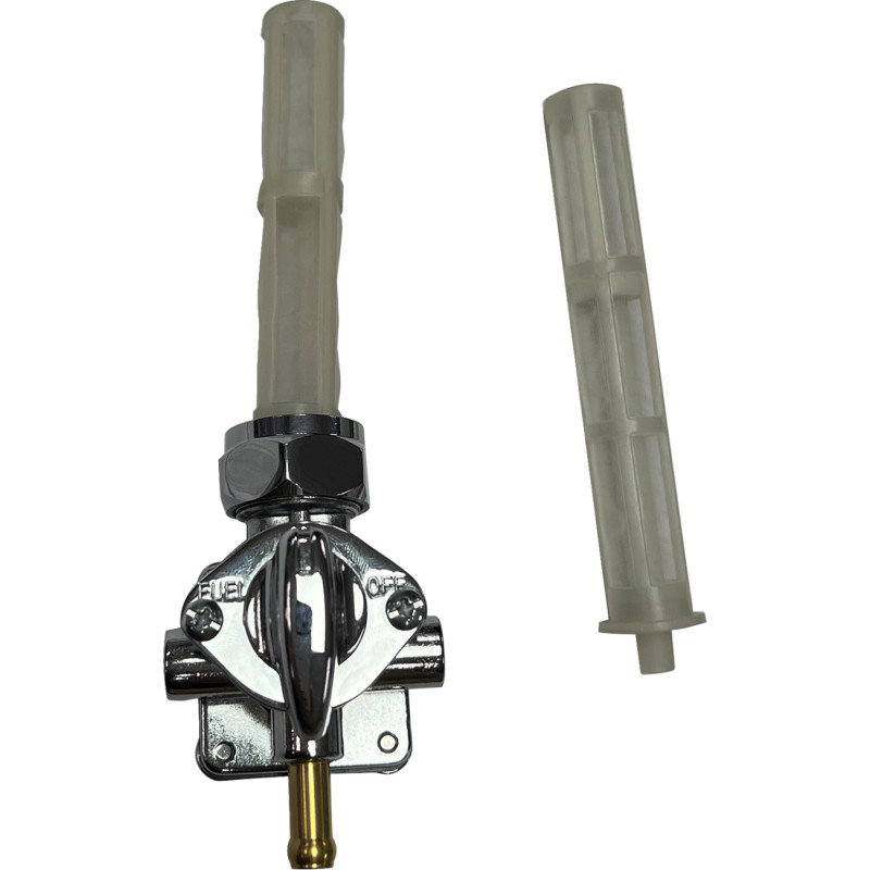 Vacuum Petcock - Downward Outlet - Chrome