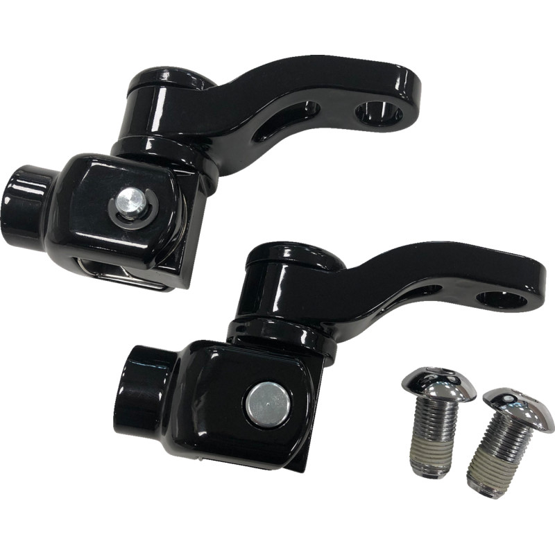 Adjustable Passenger Footpeg Mount Kit - Gloss Black