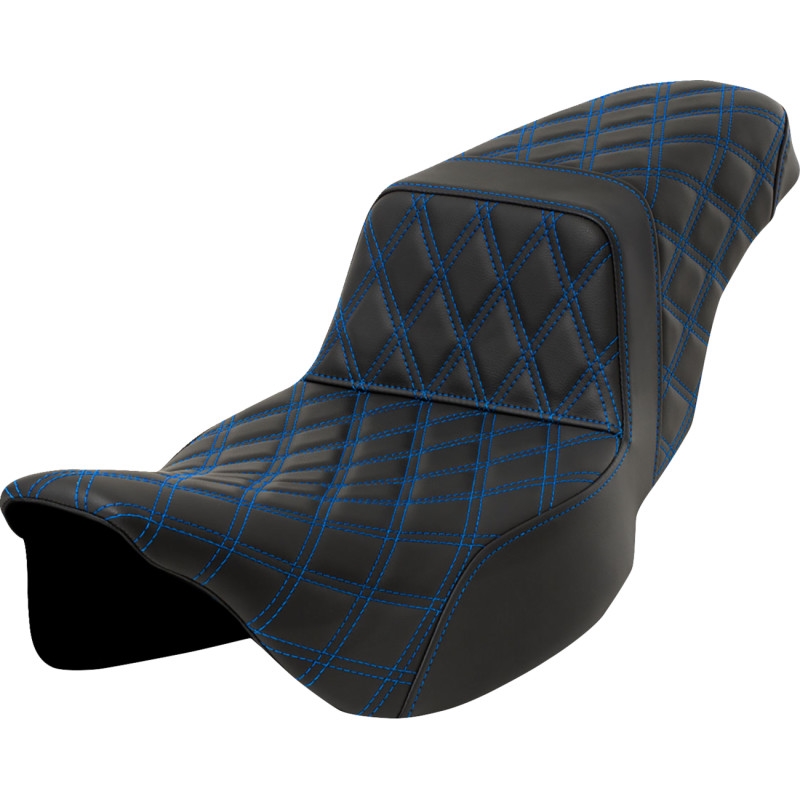 Full LS Extended Reach Step-Up Seat - Black - Blue Stitching