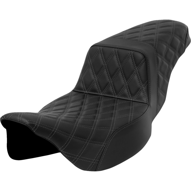 Full LS Extended Reach Step-Up Seat - Black - Gray Stitching