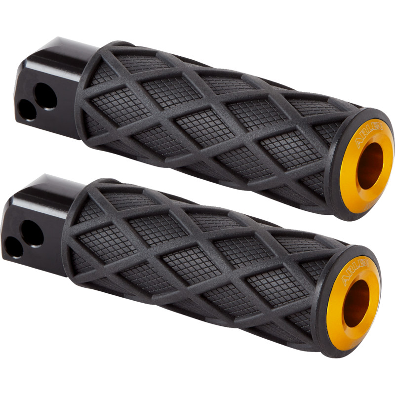 Diamond Passenger Footpeg - Knurled - Gold