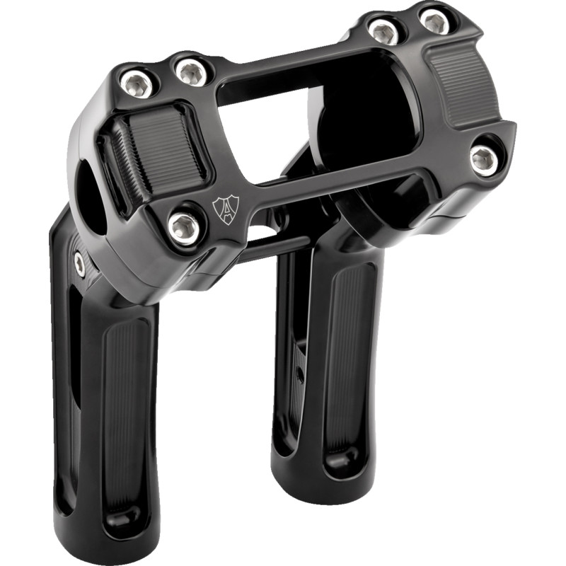 Method Kickback Handlebar Risers with Softail Gauge Cutouts - 7in.