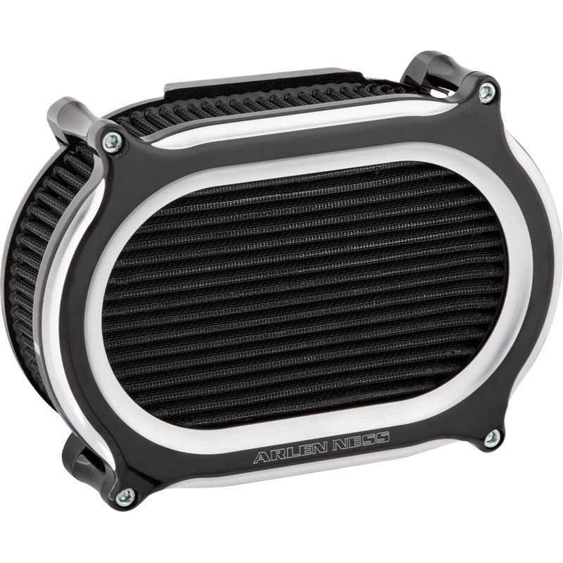 Stage II Oval Performance Air Filter Kit - Black Anodized w/ Machined Accents