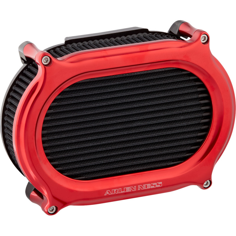 Stage II Oval Performance Air Filter Kit - Red Anodized