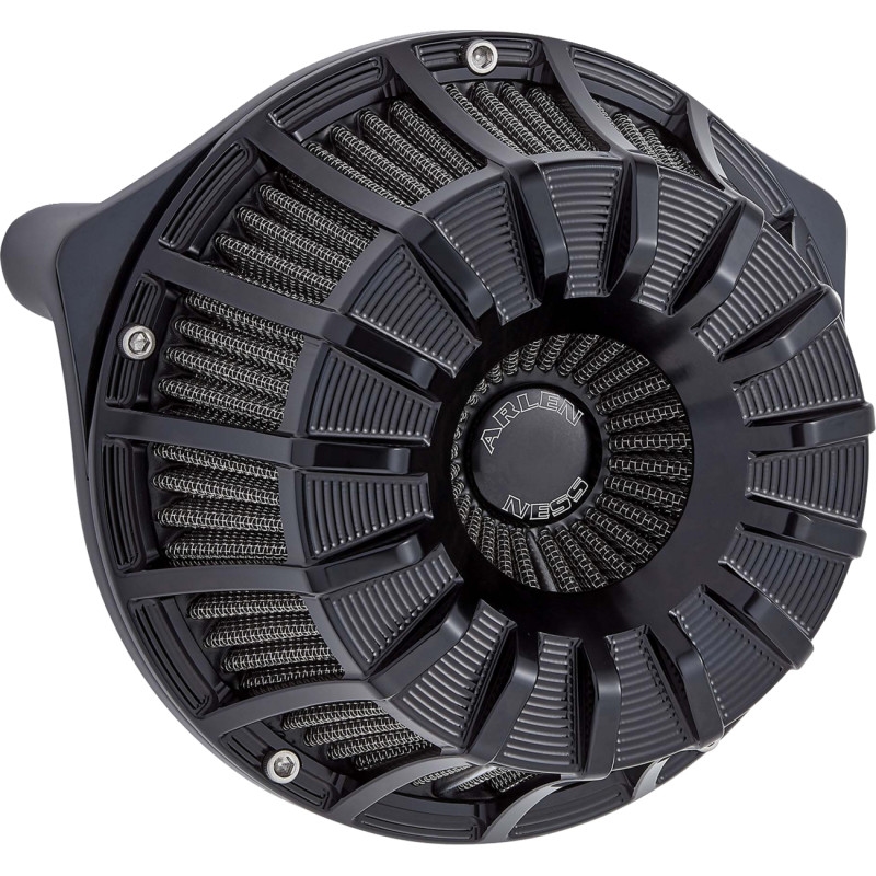 Inverted Series Air Cleaner Kit - 15-Spoke - Black Anodized