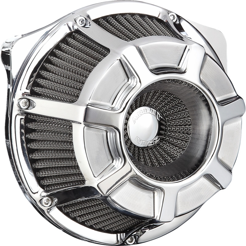 Inverted Series Air Cleaner Kit - Beveled - Chrome