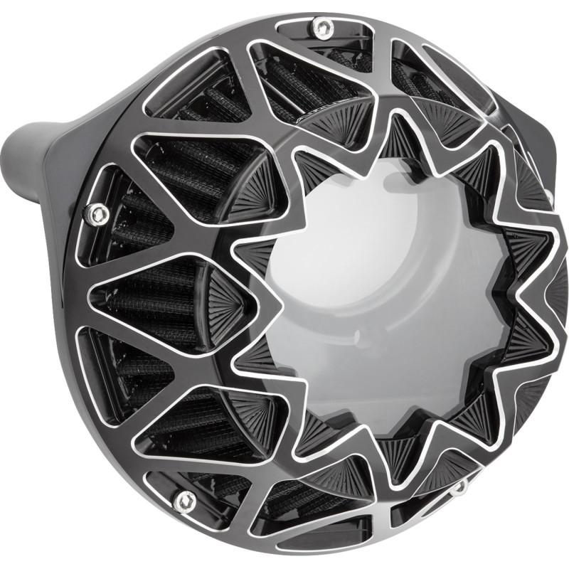 Crossfire Air Cleaner - Black Anodized with Machined Accents