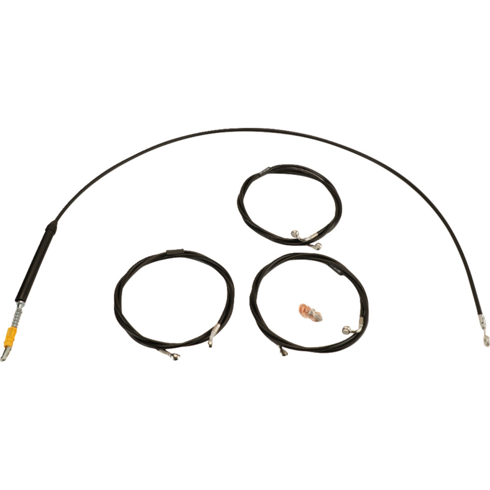 Standard Cable/Brake Line Kit - 8in.-10in. Ape Hanger Handlebar - Black Vinyl