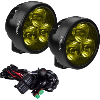 Cannon Race Series 3 Hybrid Driving Light - Yellow Lenses