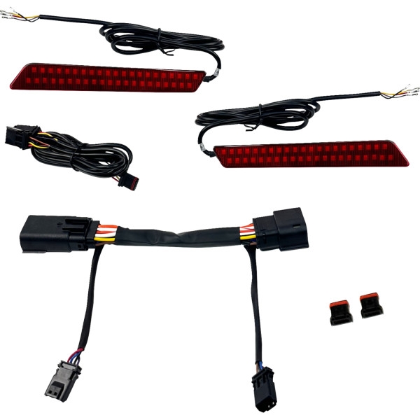 Dual Color LED Saddlebag Latch Lights - Red