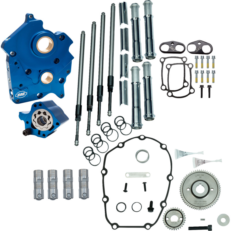 Cam Chest Gear Drive Kit without Cams - Oil Cooled with Chrome Pushrod Tubes