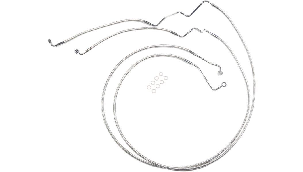 Designer Series DOT ABS-Specific Lower Sterling Chromite Front Brake Line - 12in.