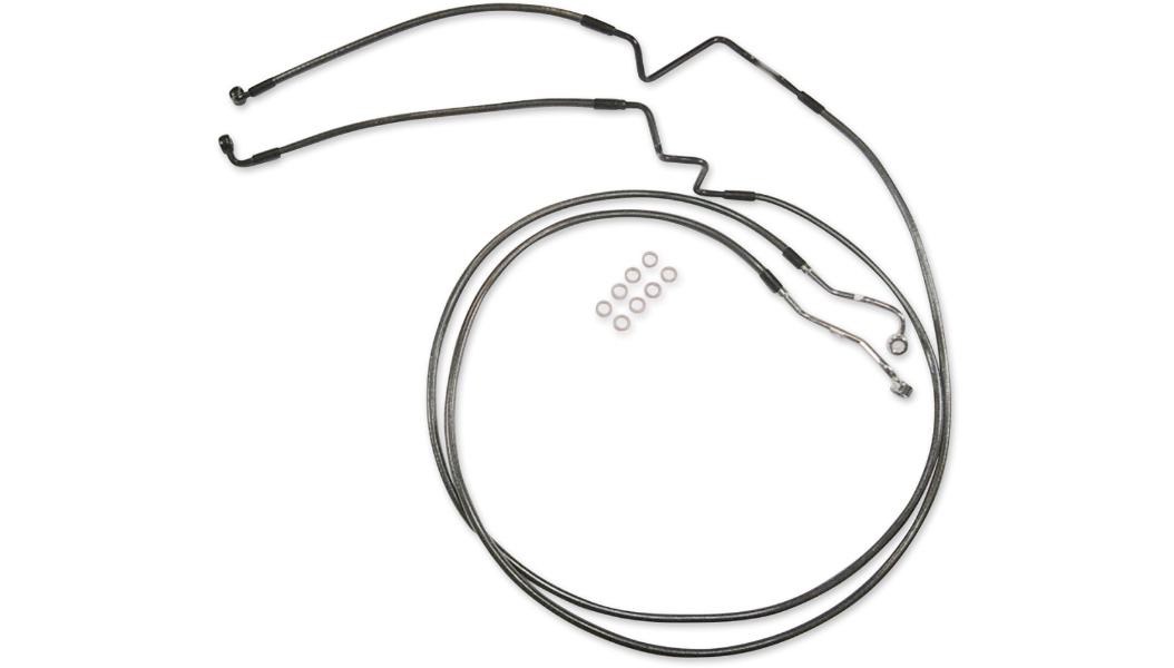 Designer Series DOT ABS-Specific Lower Karbonfibr Front Brake Line - 12in.