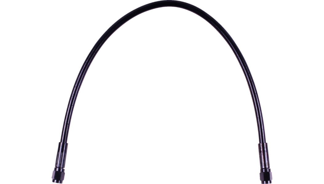 Universal XR Stainless DOT Brake Line - Black with Black Fitting - 15in.