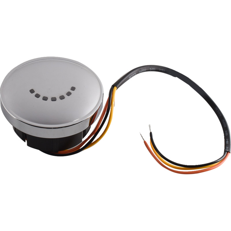 Fuel Gauge - LED - Chrome