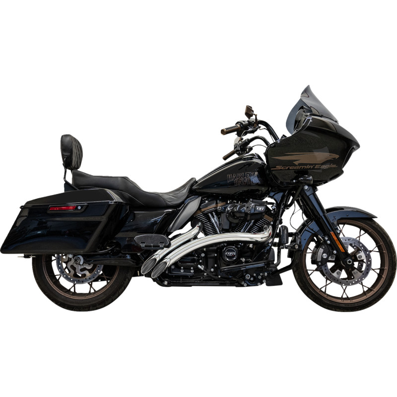 Sweeper Radial Exhaust System with Heat Shields - Chrome