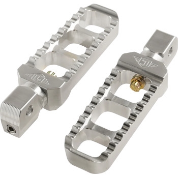 Narrow Serrated Footpeg - Clear Anodized