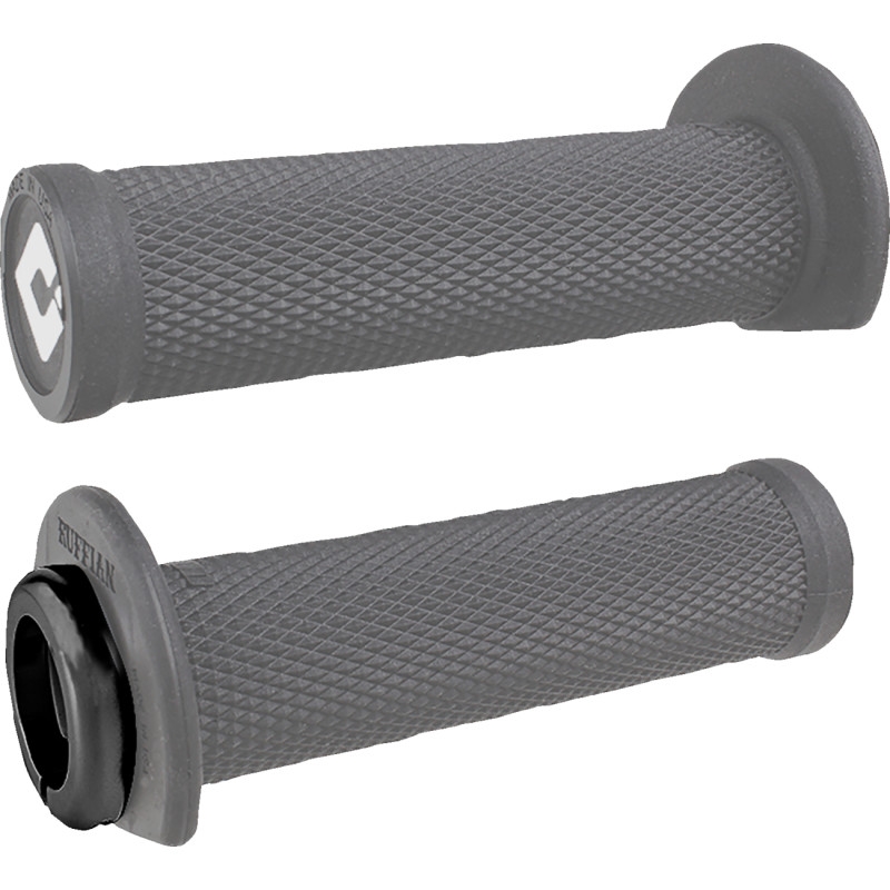ATV Ruffian V2 Lock On Grips - 125mm - Soft Gray/Black