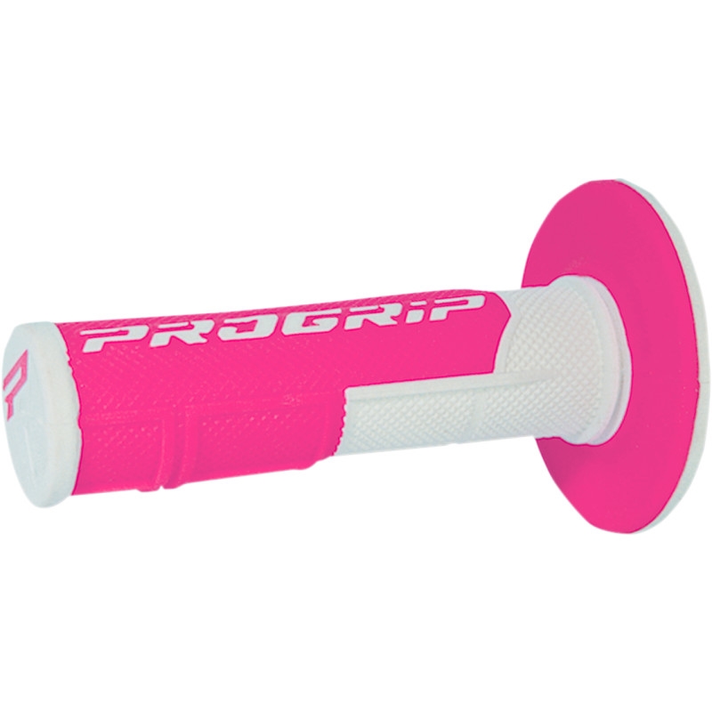801 Hybrid Duo-Density Cross Grips - White/Fluorescent Pink