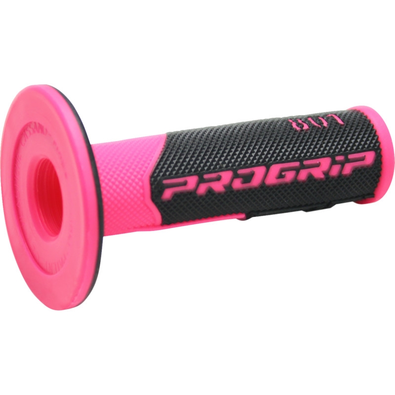 801 Hybrid Duo-Density Cross Grips - Fluorescent Pink/Black