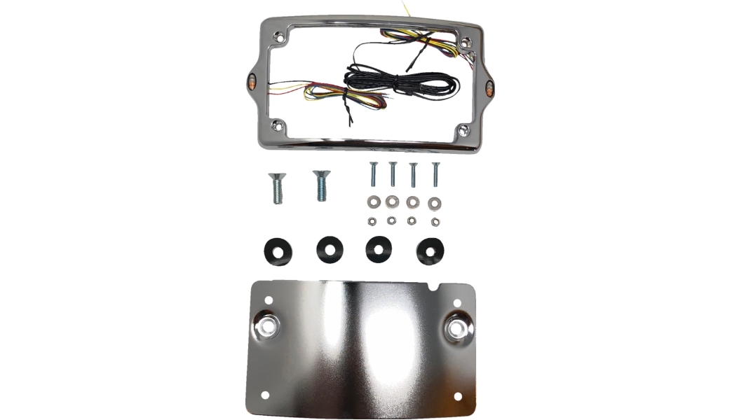 Elypse 3-1 LED License Plate Kit - Amber/Red/White - Chrome