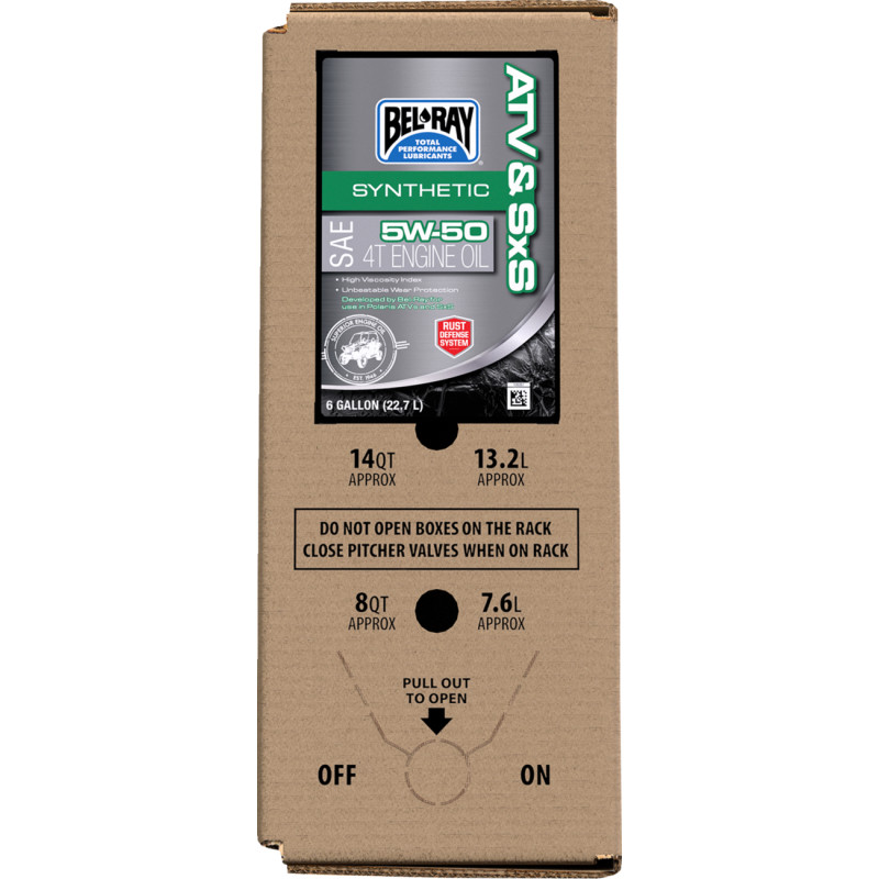 ATV & SxS Synthetic Engine Oil - 5W50 - 6 US Gal - Bag in Box