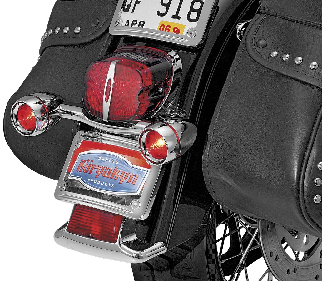 Bullet Light Rear Turn Signal Bar - Chrome