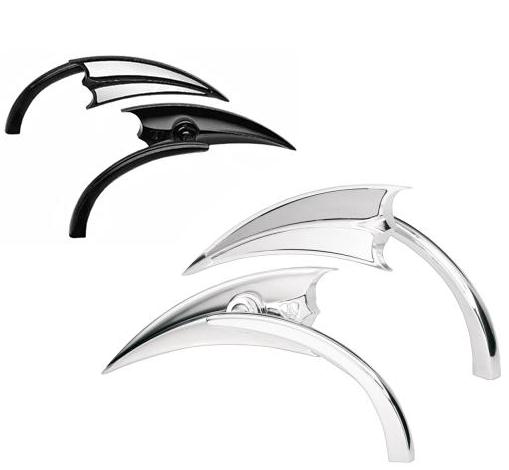 Micro Die-Cast Scoop Triangle Mirror - Left - Chrome