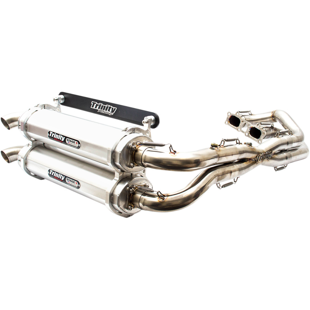 Stage 5 Dual Exhaust System - Brushed Muffler