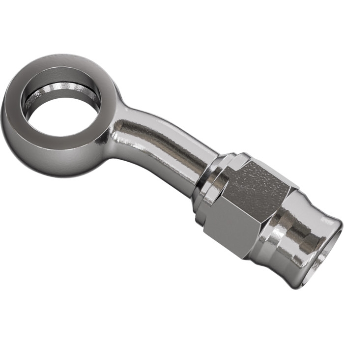 Banjo Adapter 3/8in./ 10mm. - Side Bend 20 Degrees - Stainless Steel