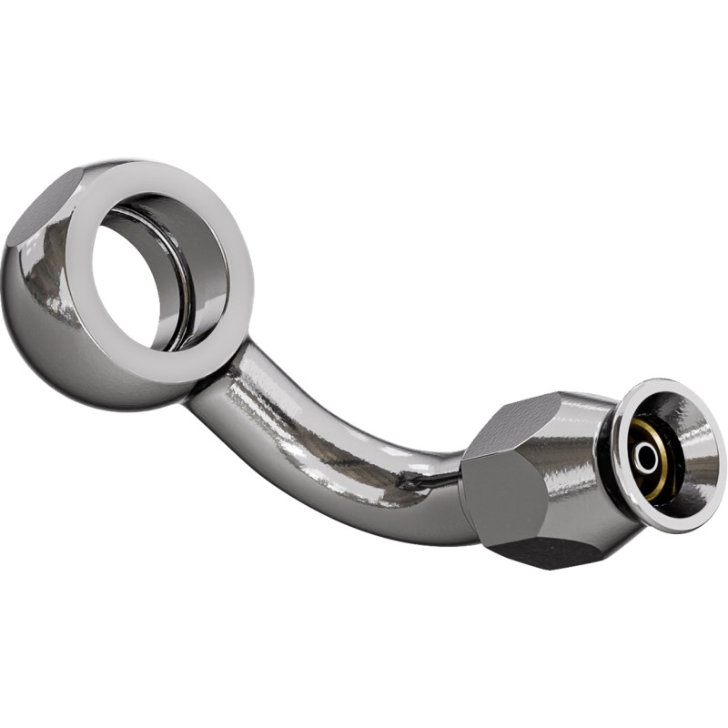 Banjo Adapter 3/8in./ 10mm. - 90 Degrees - Stainless Steel
