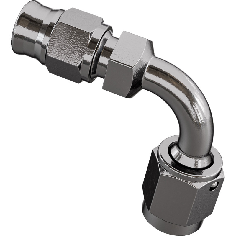 Female Hose End - AN3 - 90 Degrees Bend - Stainless Steel