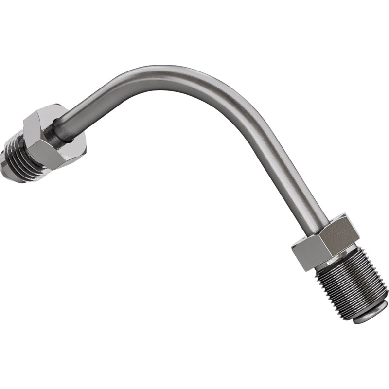 Stainless Steel Adaptors/ Fittings f/ Goodridge Universal Brake Lines - Long 90 Degrees Tube