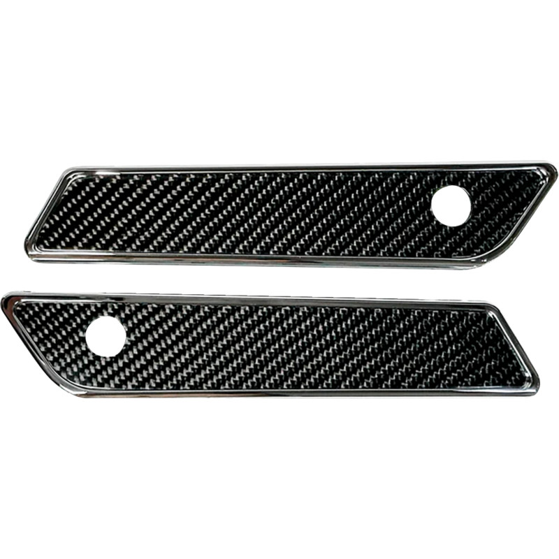 Saddlebag Latch Ball-Milled Covers - Chrome