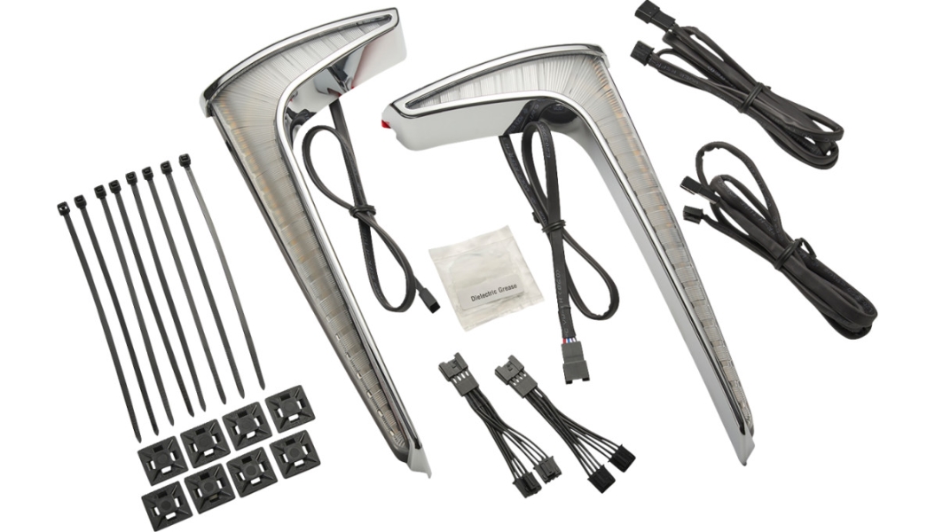 Fang Lower Fairing Lights - Chrome